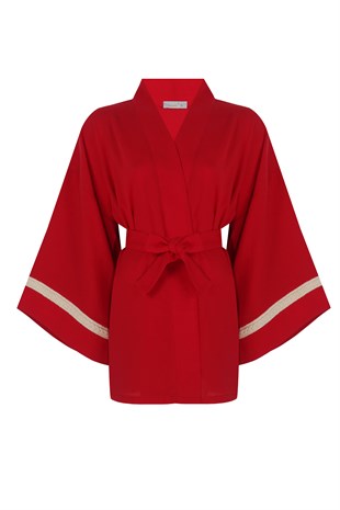Erw's Red Sea Midi Kimono Elbise