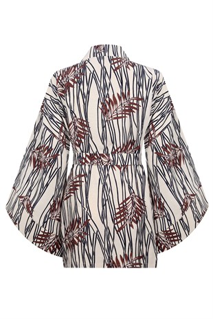 Erw's The Palm Midi Kimono Elbise